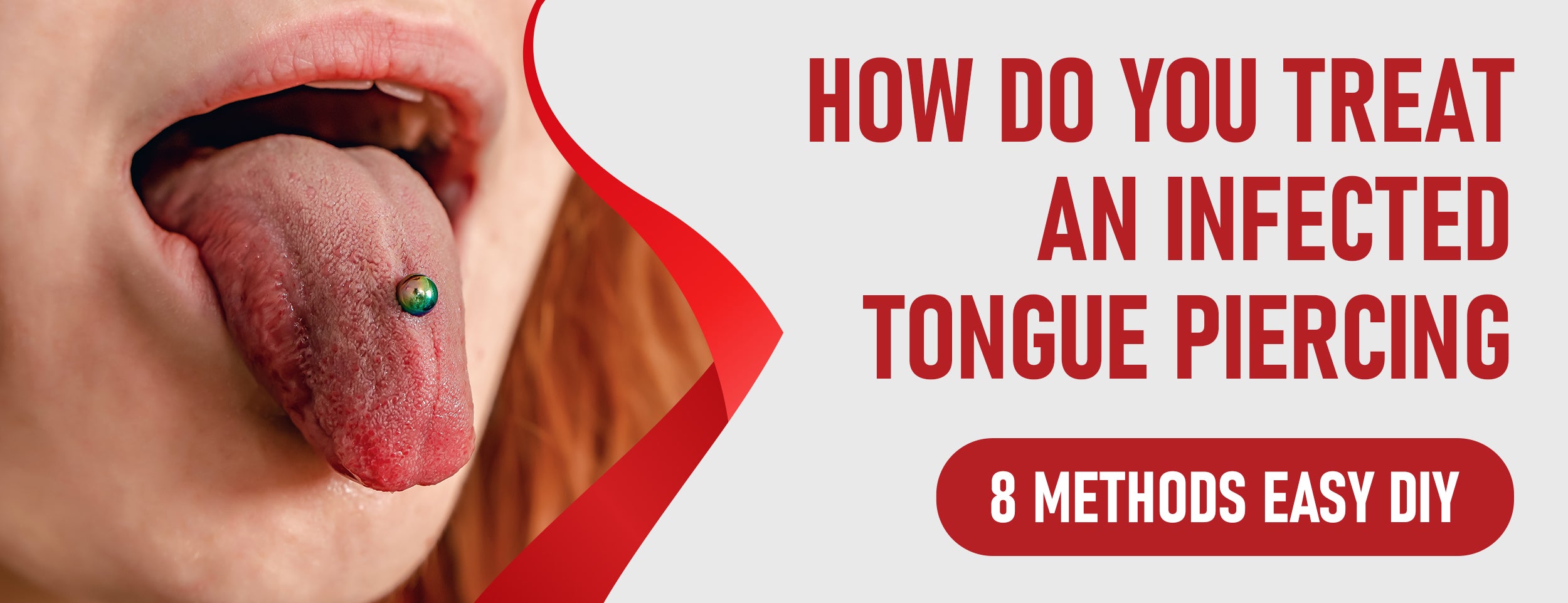 Tongue piercing treatment top