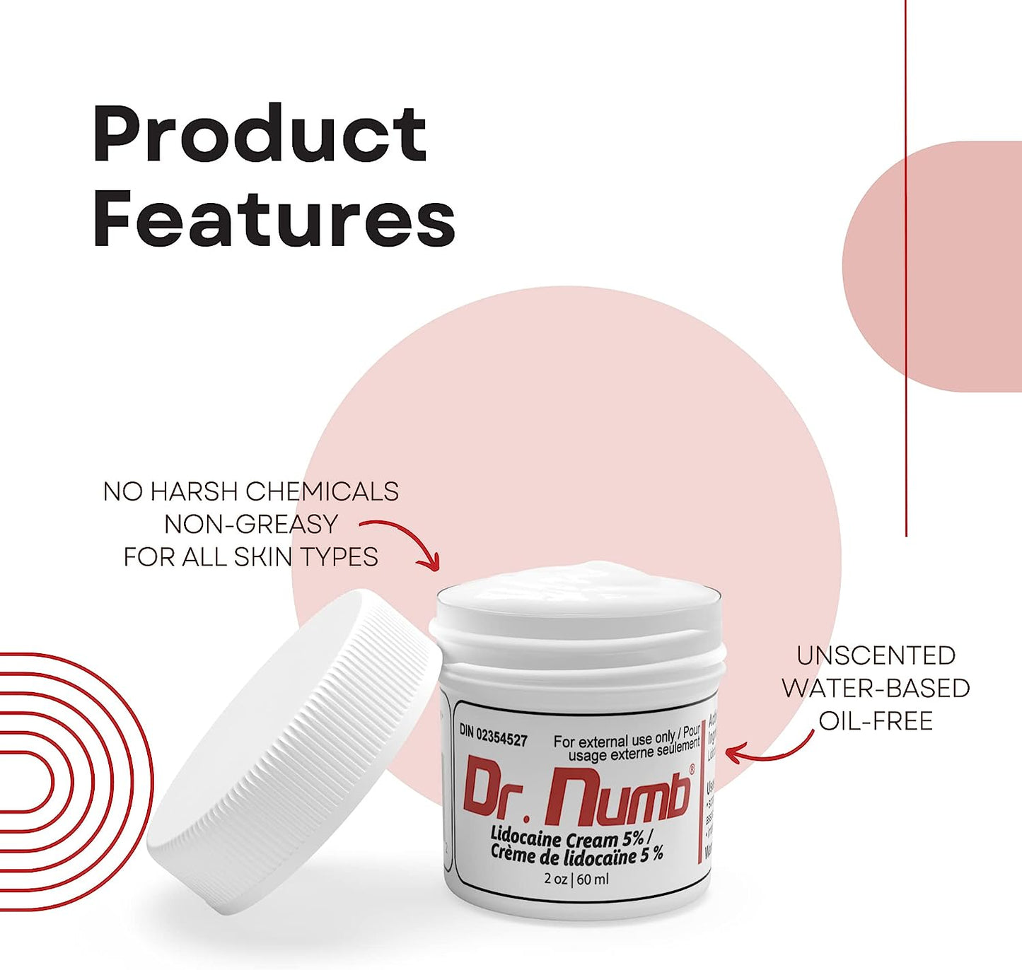 Dr. Numb® 5% Cream - 2oz (DIN)