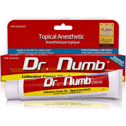 Dr. Numb® 5% Lidocaine Numbing Cream (30g) - Fast Pain Relief